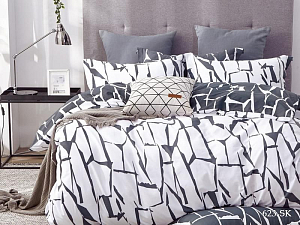 Комплект постельного белья Cleo сатин набивной "Satin de Luxe" полуторный, 15/623-SK